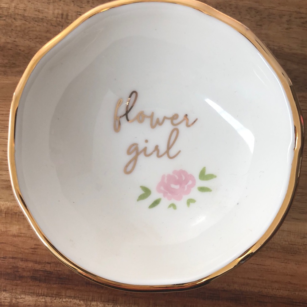 Wedding Gift Ceramic Trinket Dish for Flower Girl - New